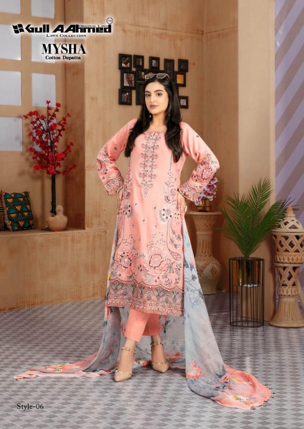 Gulahmed Mysha Vol-1 Lawn Cotton Designer Exclusive Dress Material